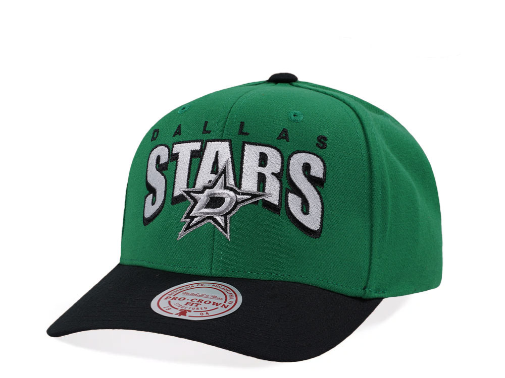 Mitchell & Ness Dallas Stars Pro Crown Fit Green Snapback Casquette