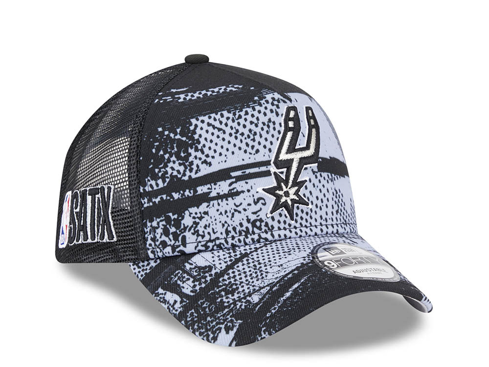 New Era San Antonio Spurs NBA Tip Off 2024 Trucker 9Forty A Frame Snapback Casquette