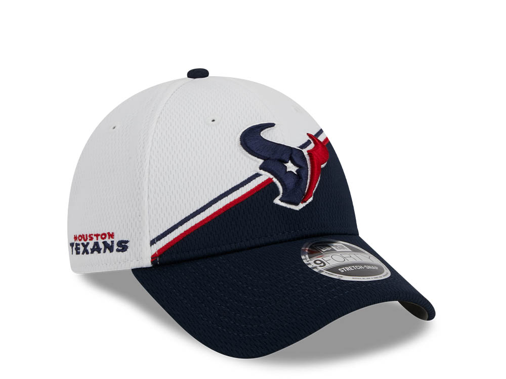 New Era Houston Texans NFL Sideline 2023 Navy White  9Forty Snapback Casquette