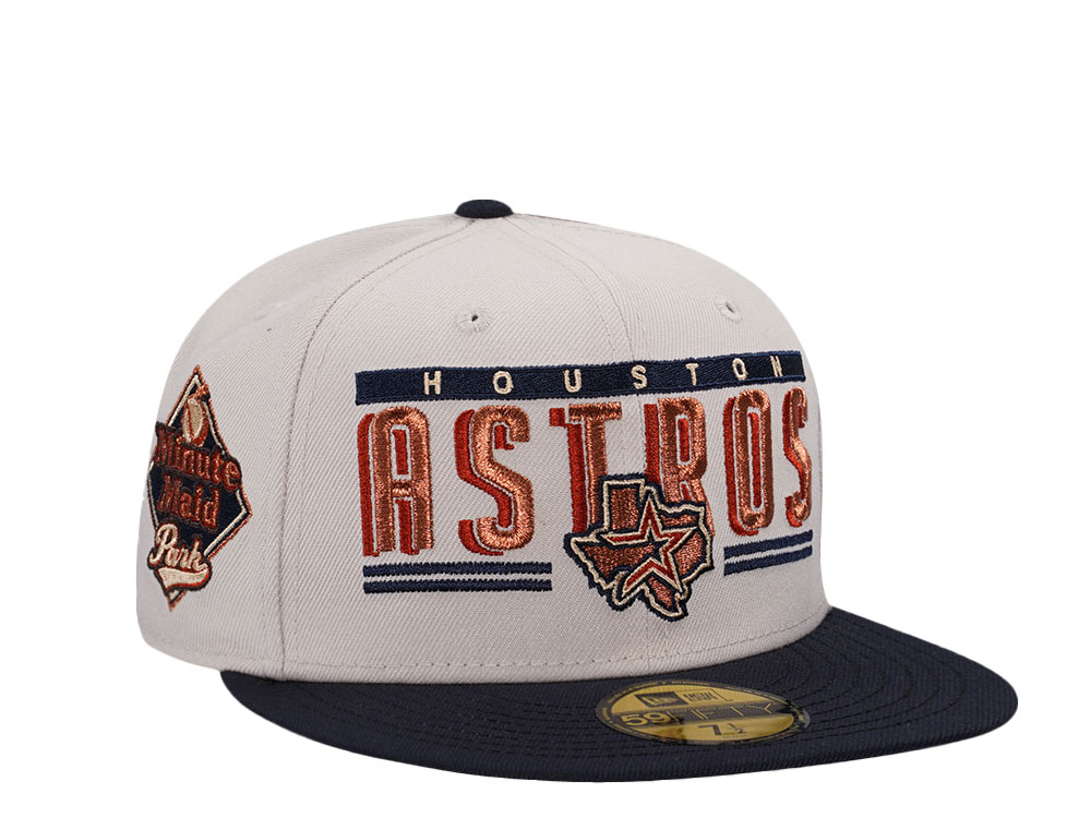 New Era Houston Astros Minute Maid Park Stone Two Tone Throwback Edition 59Fifty Fitted Casquette