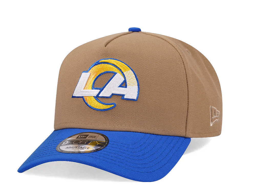 New Era Las Angeles Rams Khaki Two Tone Edition 9Forty A Frame Snapback Casquette