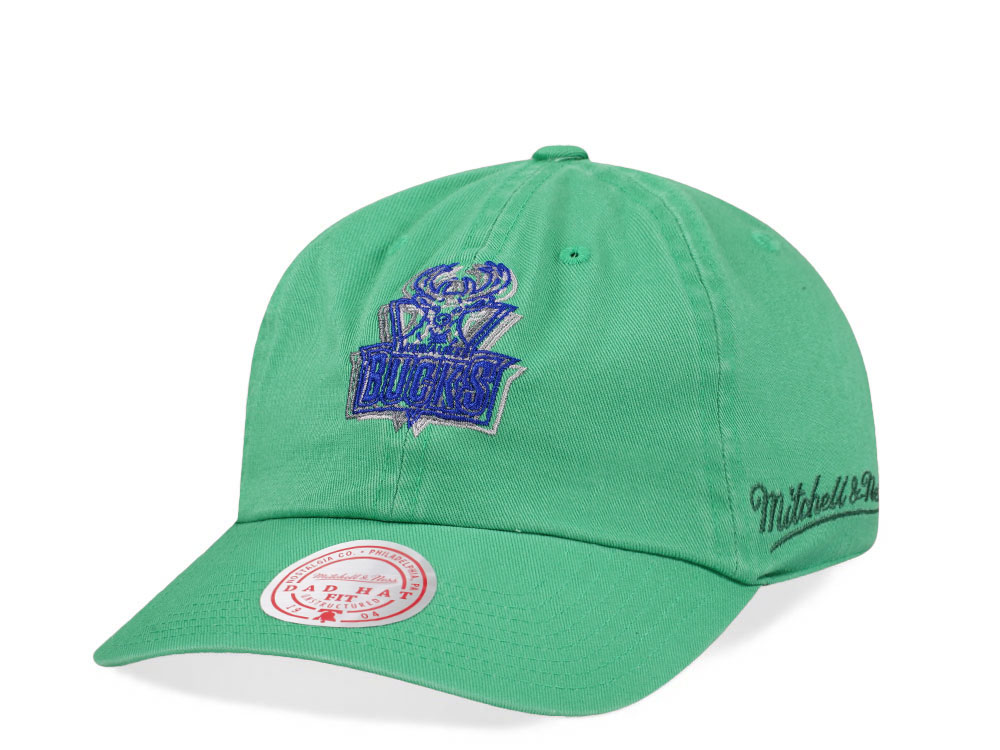 Mitchell & Ness Milwaukee Bucks Golden Hour Glaze Green Dadhat Strapback Casquette