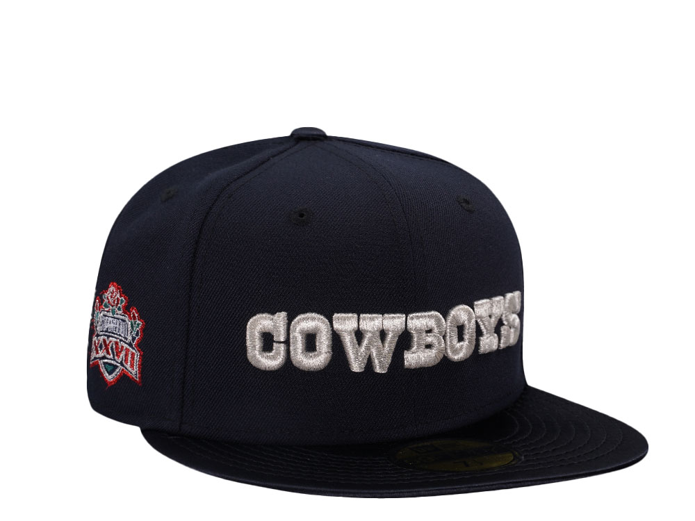 New Era Dallas Cowboys Super Bowl XXVII Navy Satin Brim Edition 59Fifty Fitted Casquette