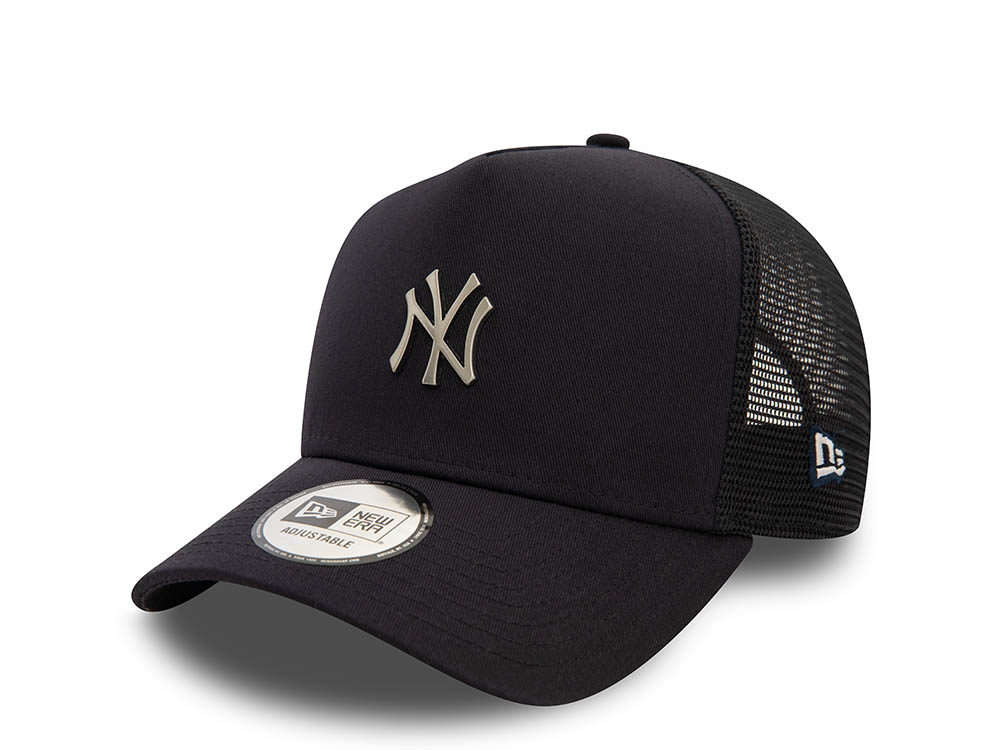 New Era New York Yankees Metal Logo Trucker A Frame Snapback Casquette