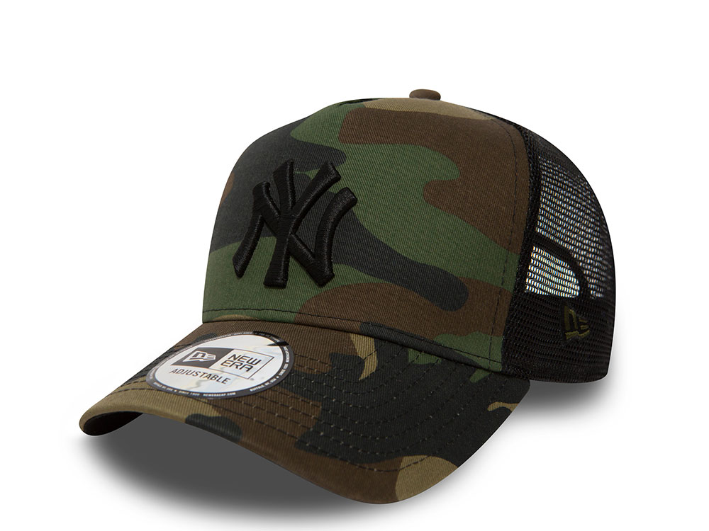 New Era New York Yankees Camo A Frame Trucker Snapback Casquette