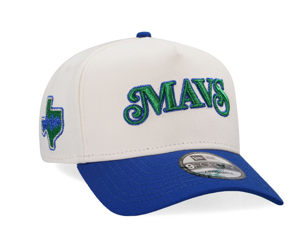 New Era Dallas Mavericks Chrome Metallic Green Two Tone A Frame 9Forty Snapback Casquette