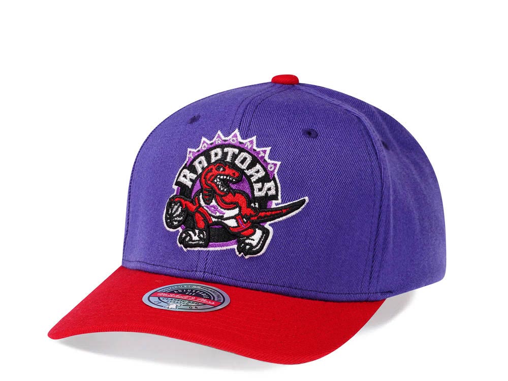 Mitchell & Ness Toronto Raptors Team Two Tone Red Line Solid Flex Snapback Casquette