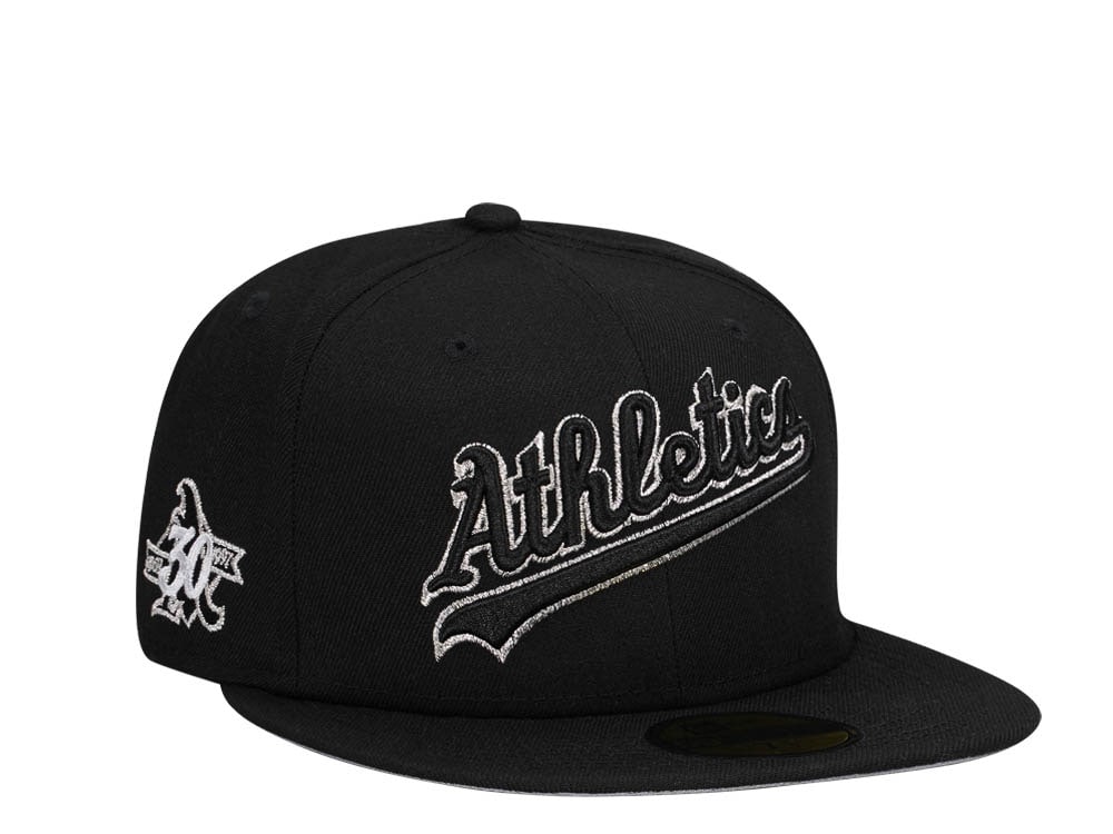 New Era Oakland Athletics 30th Anniversary Black Silver Color Flip Edition 59Fifty Fitted Casquette