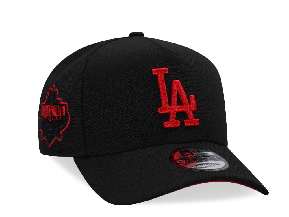 New Era Los Angeles Dodgers 40th Anniversary Black And Red 9Forty A Frame Snapback Casquette