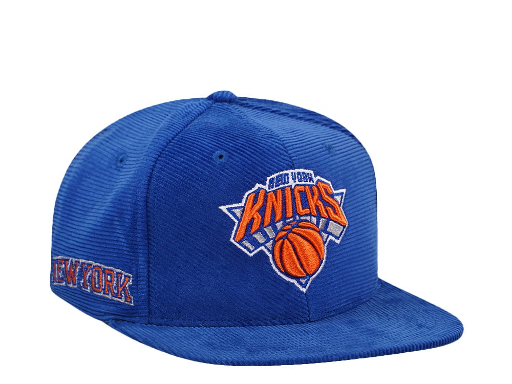 Mitchell & Ness New York Knicks Blue Cord Throwback Snapback Casquette