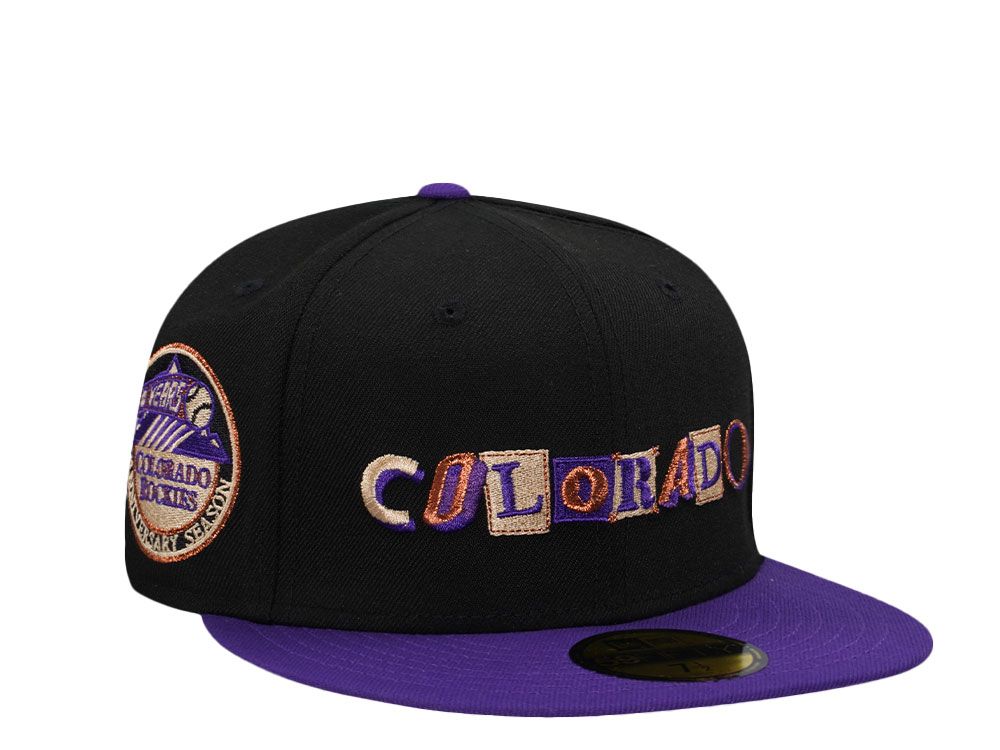 New Era Colorado Rockies 10th Anniversary Black Two Tone Edition 59Fifty Fitted Casquette