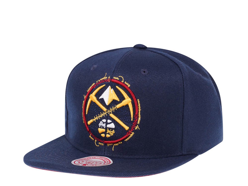 Mitchell & Ness Denver Nuggets NBA Embroidery Glitch Hardwood Classic Snapback Casquette