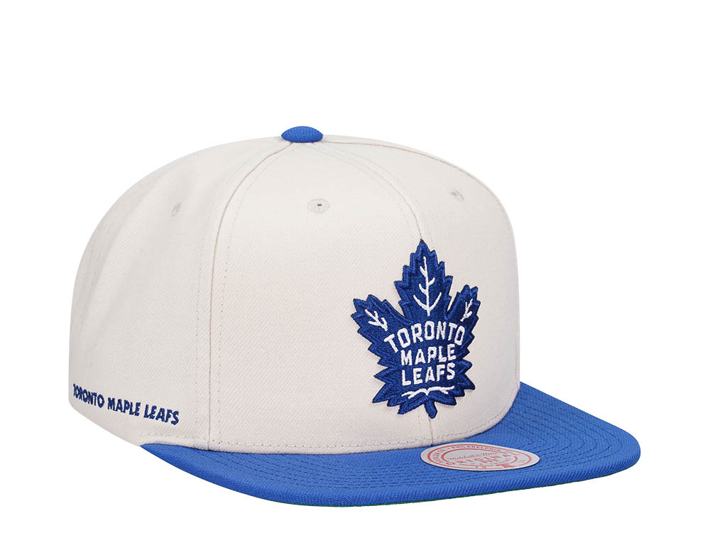 Mitchell & Ness Toronto Maple Leafs Vintage Off-White Snapback Casquette