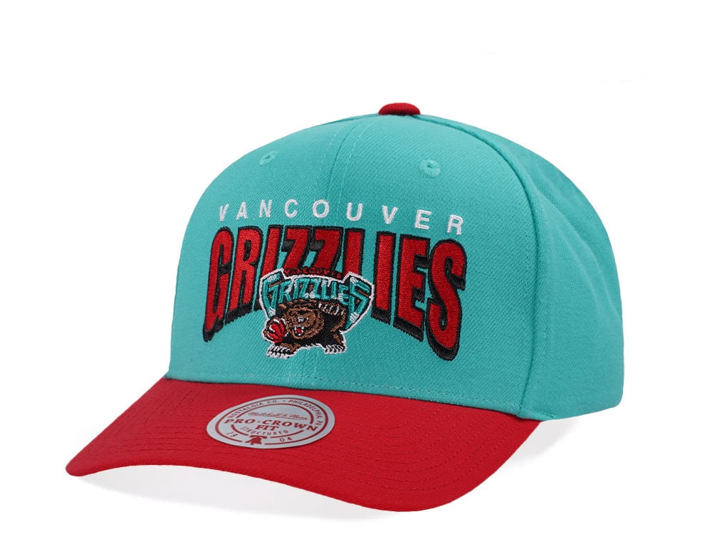 Mitchell & Ness Vancouver Grizzlies Hardwood Classic Pro Crown Fit Teal Snapback Casquette