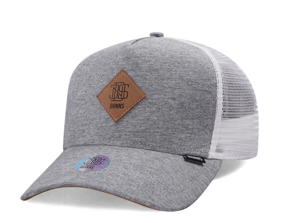 Djinns Jersey Gray White Trucker Snapback Casquette