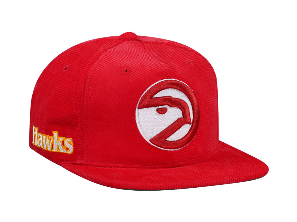 Mitchell & Ness Atlanta Hawks Red Cord Hardwood Classic Snapback Casquette