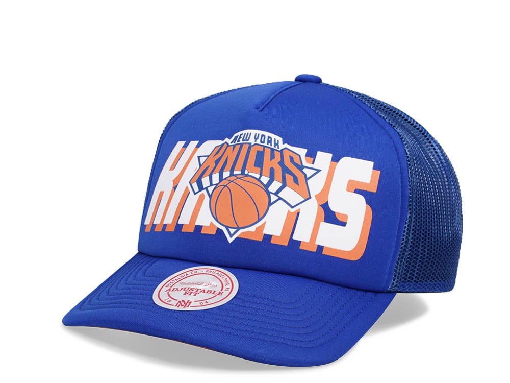 Mitchell & Ness New York Knicks Blue Billboard Trucker Snapback Casquette