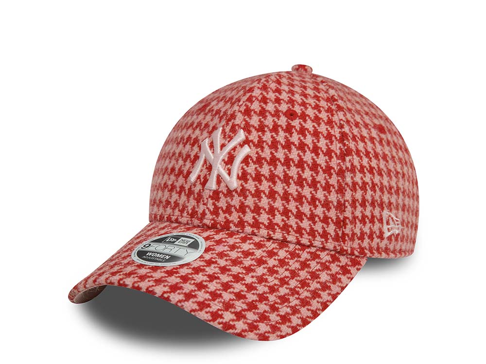 New Era New York Yankees Houndstooth Pink Womens 9Forty Snapback Casquette