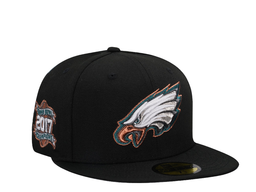 New Era Philadelphia Eagles Super Bowl Champions 2018 Black Copper Edition 59Fifty Fitted Casquette