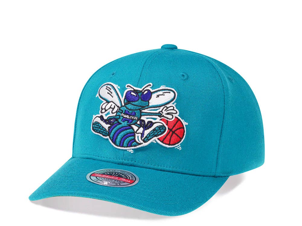 Mitchell & Ness Charlotte Hornets Team Ground Red Line Solid Flex Snapback Casquette