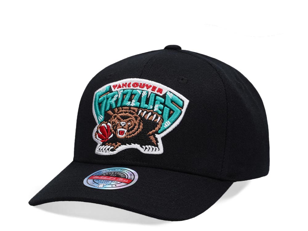 Mitchell & Ness Vancouver Grizzlies Black Hardwood Classic Red Flex Snapback Casquette