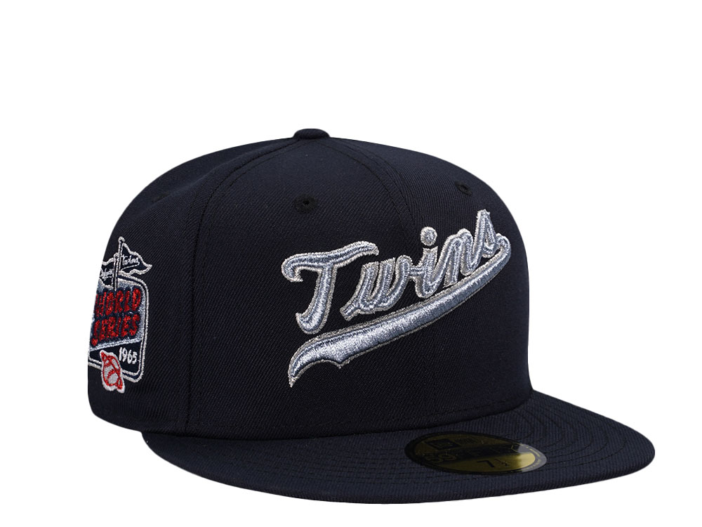 New Era Minnesota Twins World Series 1965 Navy Metallic Edition 59Fifty Fitted Casquette