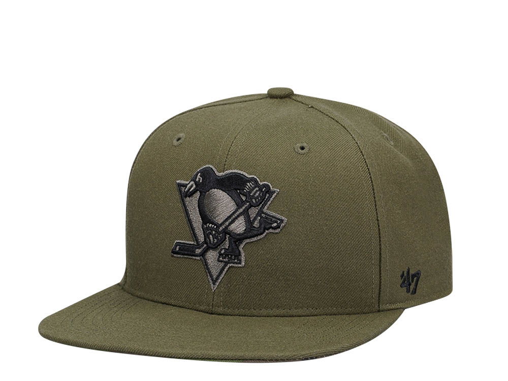 47Brand Pittsburgh Penguins Sandalwood Ballpark Camo Captain MVP Snapback Casquette