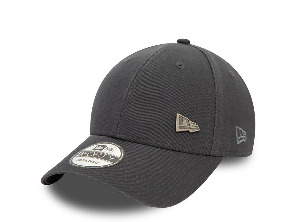 New Era Logo Dark Gray 9Forty Strapback Casquette