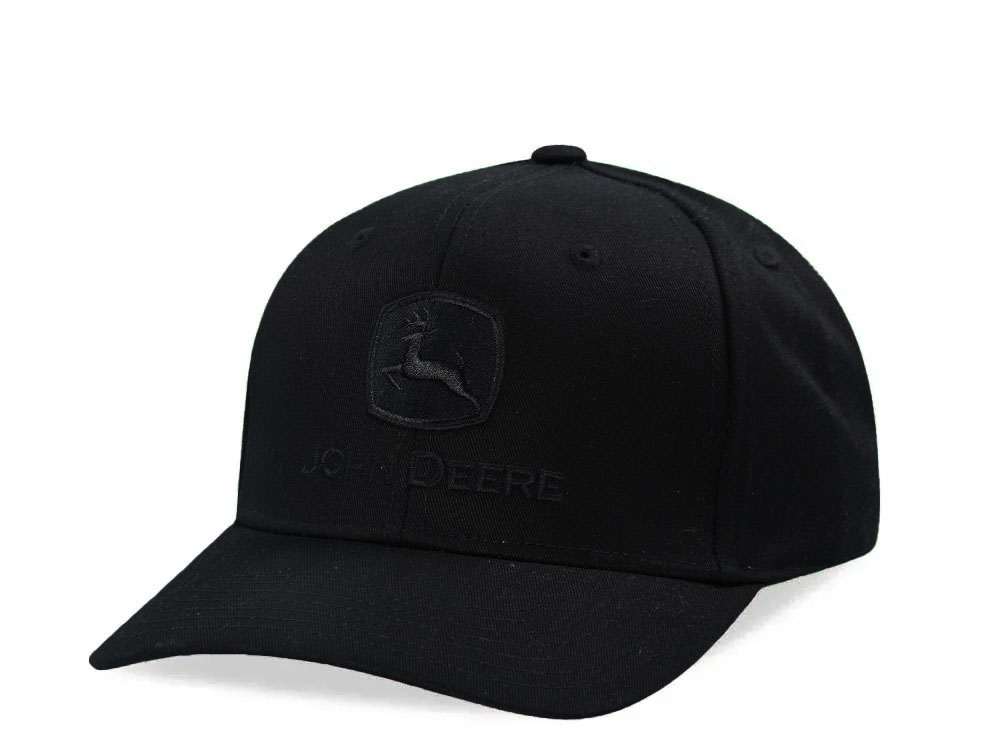 John Deere Blackout Full Twill Black Snapback Casquette