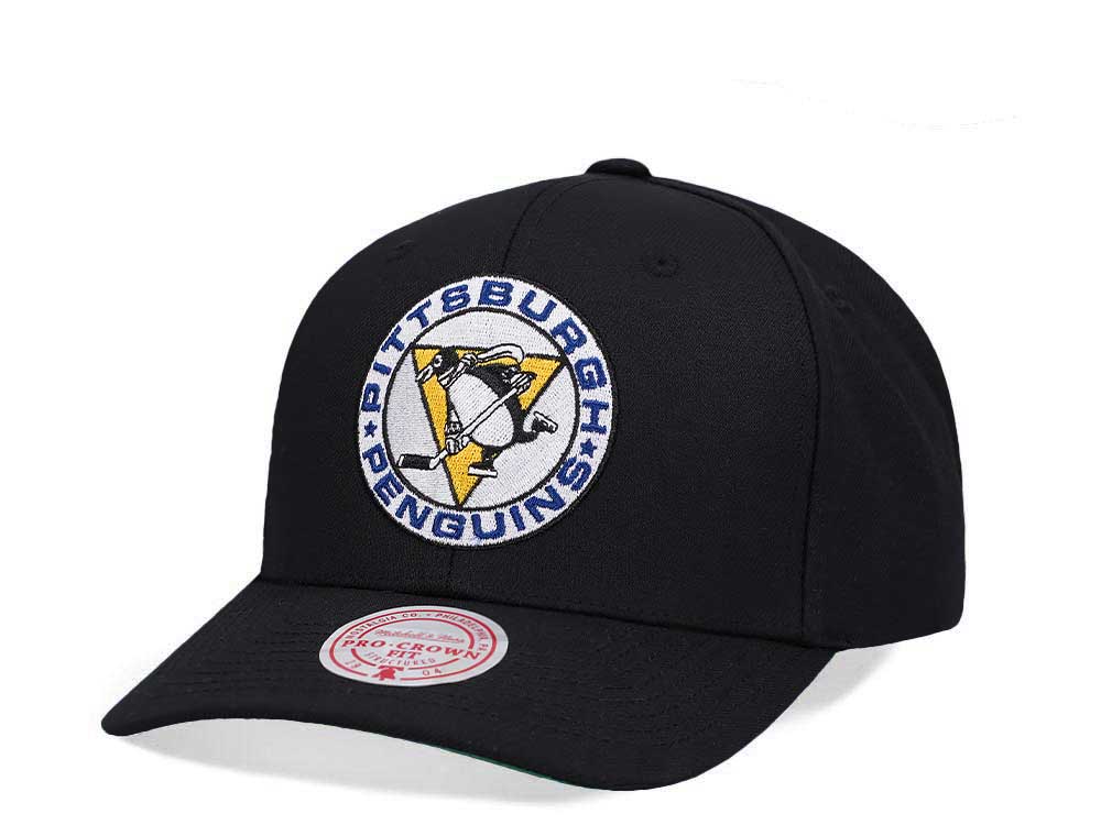 Mitchell & Ness Pittsburgh Penguins Team Ground 2.0 Pro Black Snapback Casquette