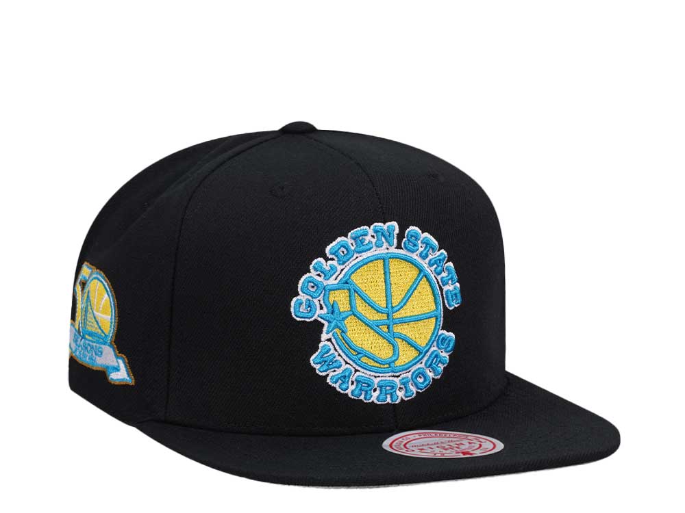 Mitchell & Ness Golden State Warriors 50th Anniversary Neon Tropical Hardwood Classic Snapback Casquette