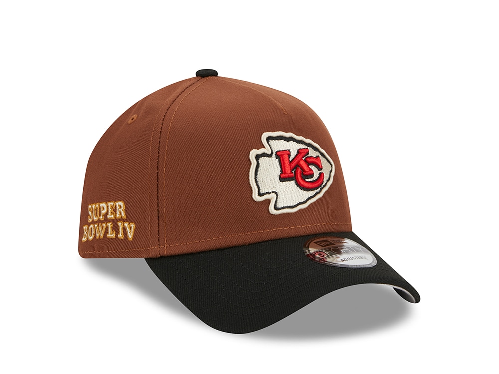 New Era Kansas City Chiefs Super Bowl IV Harvest Two Tone 9Forty A Frame Snapback Casquette