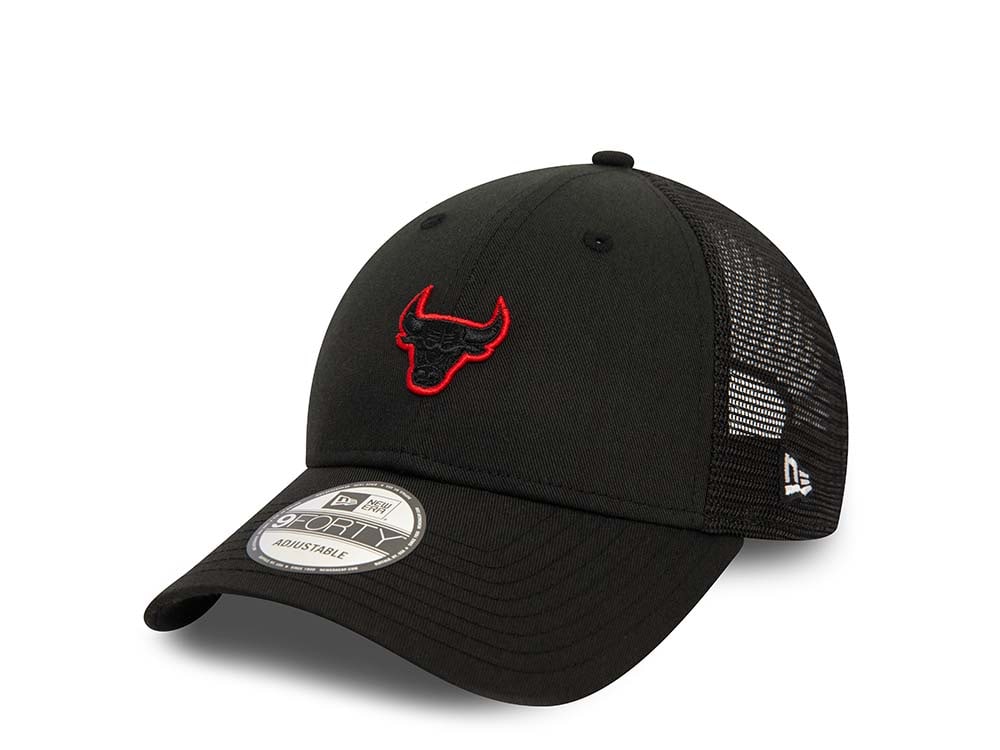 New Era Chicago Bulls Black Trucker 9Forty Strapback Casquette