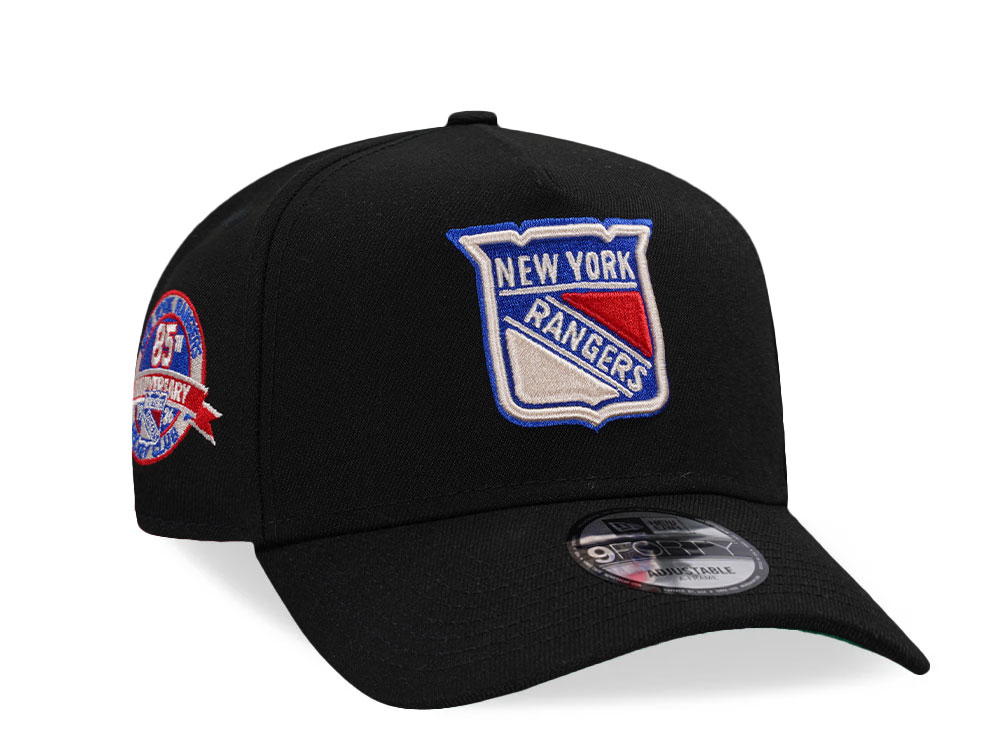 New Era New York Rangers 85th Anniversary Black Edition 9Forty A Frame Snapback Casquette