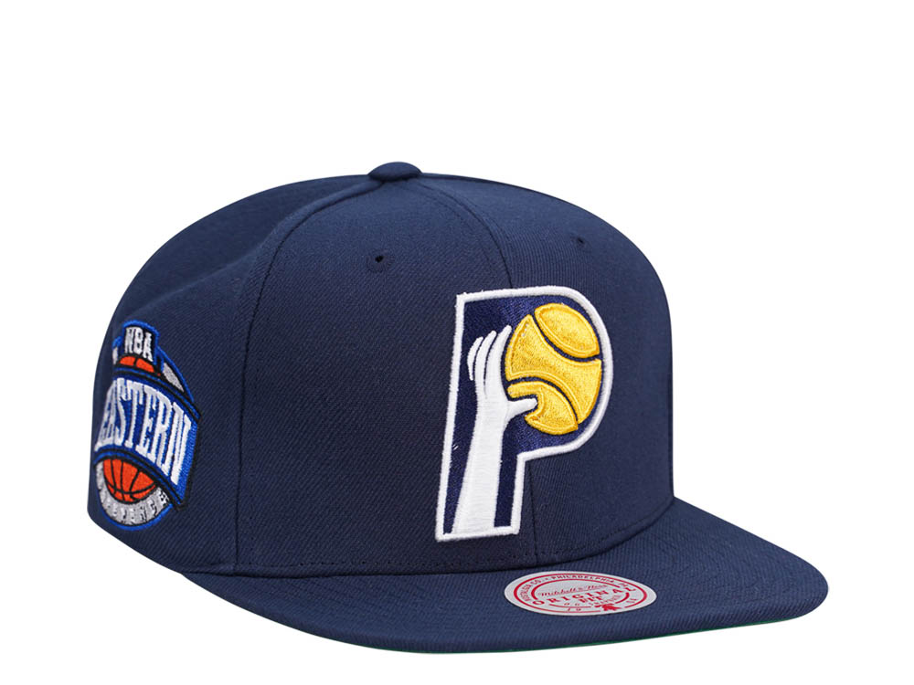 Mitchell & Ness Indiana Pacers Conference Patch Navy Snapback Casquette