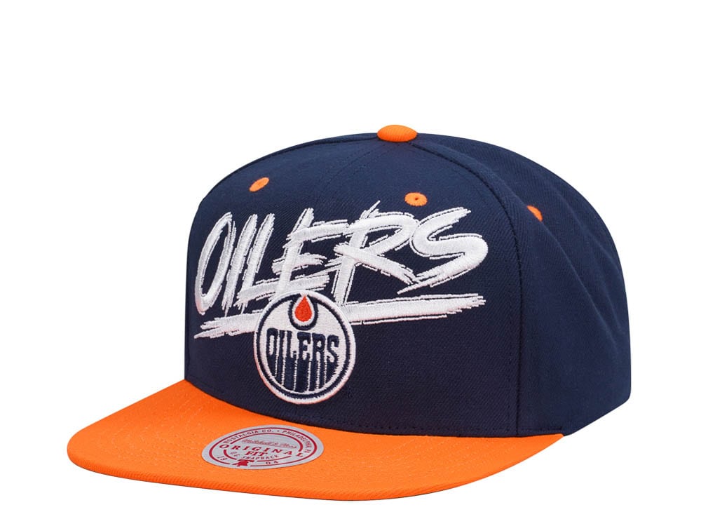 Mitchell & Ness Edmonton Oilers Transcript Two Tone Snapback Casquette