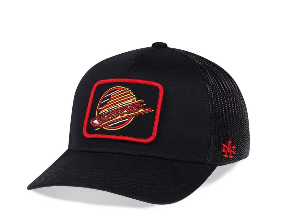 American Needle Vancouver Canucks Black Trucker Snapback Casquette