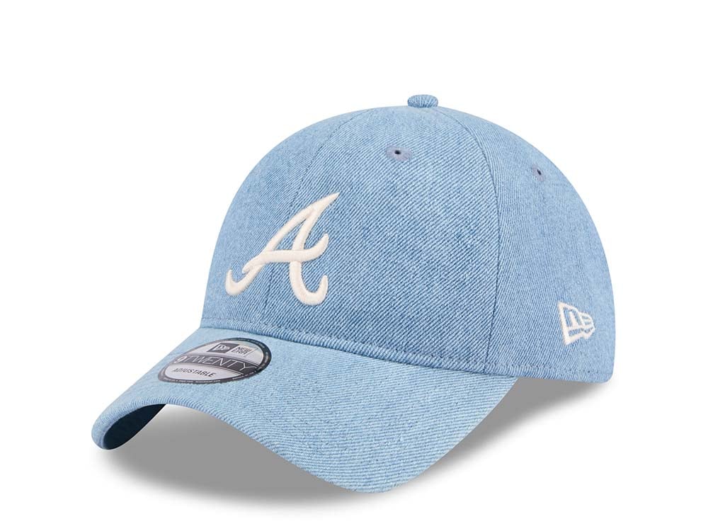 New Era Atlanta Braves Washed Denim 9Twenty Strapback Casquette