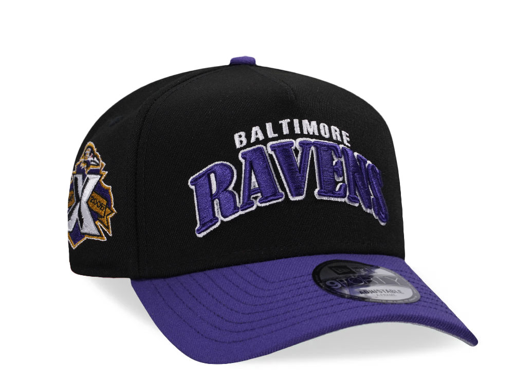 New Era Baltimore Ravens Black Two Tone 9Forty A Frame Snapback Casquette