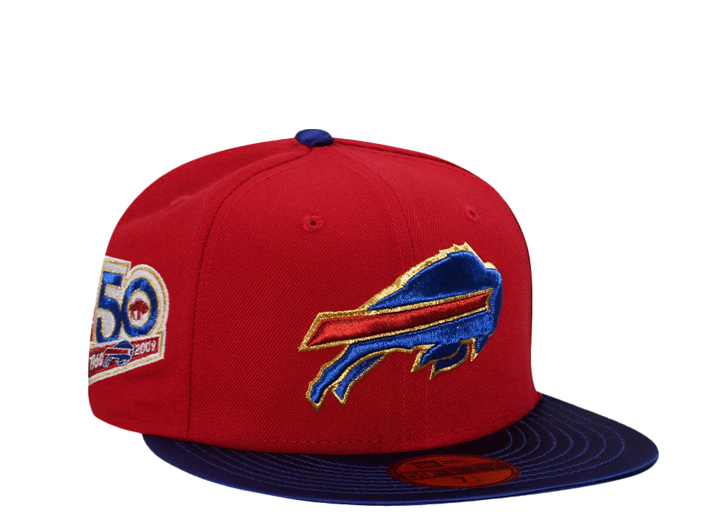 New Era Buffalo Bills 50th Anniversary Satin Brim Two Tone Edition 59Fifty Fitted Casquette