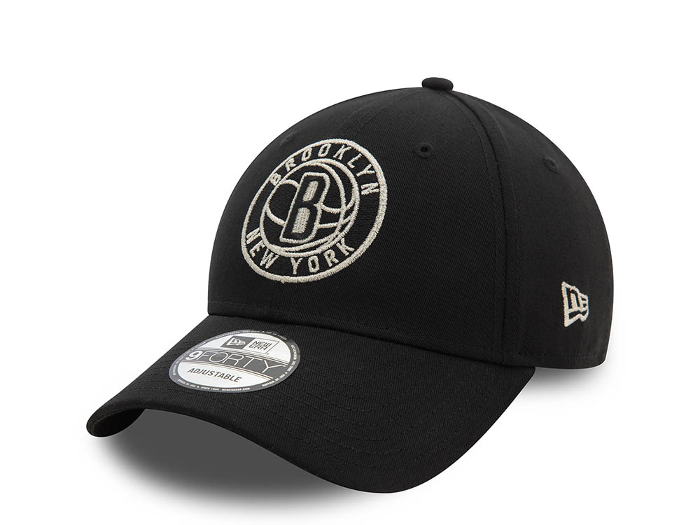 New Era Brooklyn Nets Black Metallic 9Forty Strapback Casquette