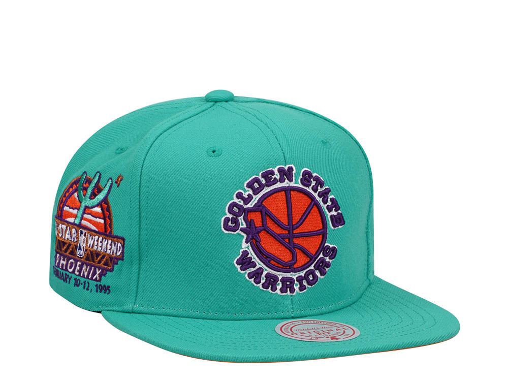 Mitchell & Ness Golden State Warriors Desert Green Hardwood Classic All Star Weekend Snapback Casquette