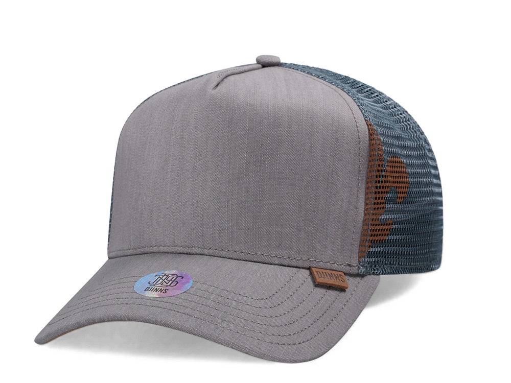 Djinns Linen Gray Trucker Snapback Casquette