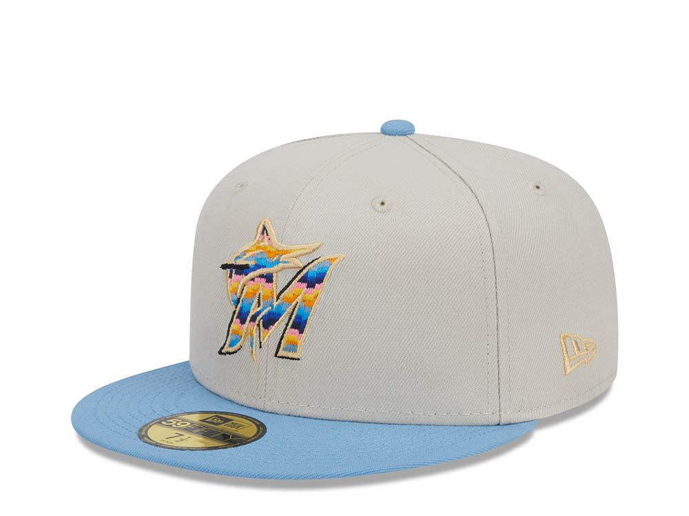 New Era Miami Marlins Beachfront Stone Two Tone Edition 59Fifty Fitted Casquette