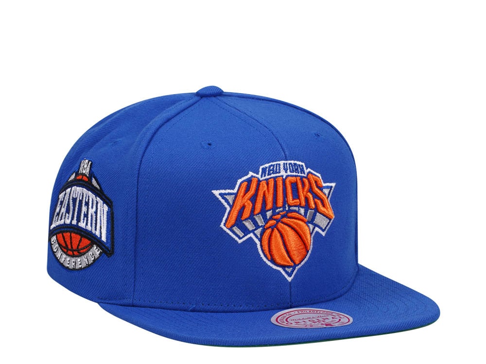 Mitchell & Ness New York Knicks Conference Patch Blue Snapback Casquette