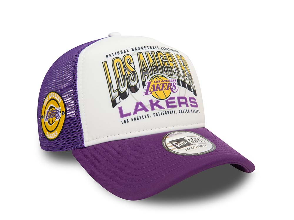 New Era Los Angeles Lakers Team Colour Foam Trucker A Frame Snapback Casquette