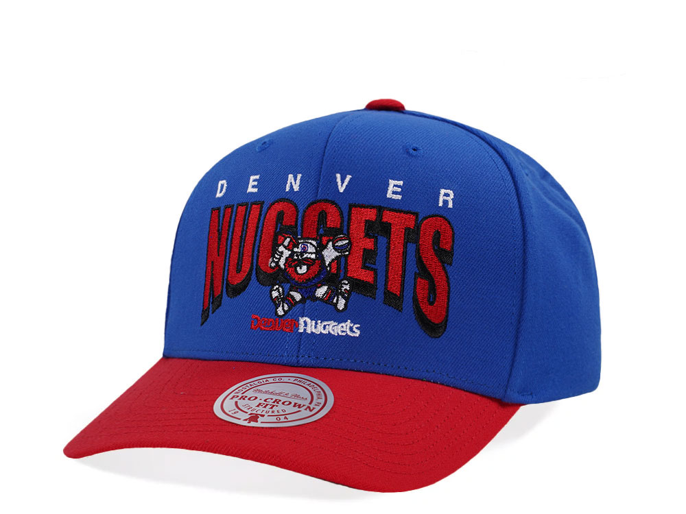 Mitchell & Ness Denver Nuggets Hardwood Classic Pro Crown Fit Blue Snapback Casquette