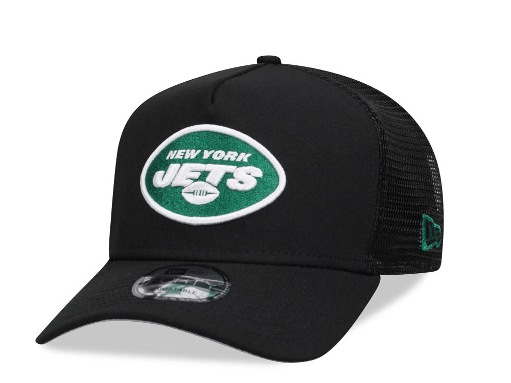 New Era New York Jets Black 9Forty A Frame Trucker Snapback Casquette