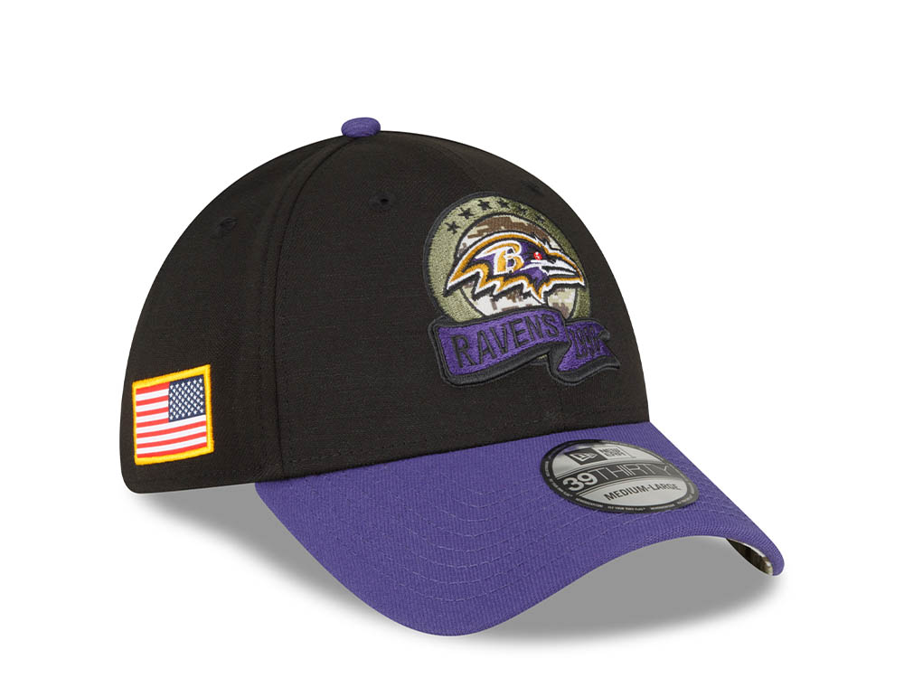 New Era Baltimore Ravens Salute to Service 2022 39Thirty Stretch Casquette