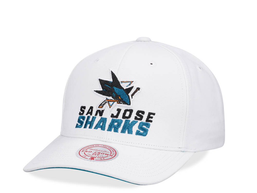 Mitchell & Ness San Jose Sharks All in Pro White Snapback Casquette